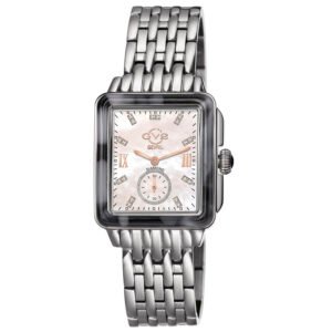 GV2 by Gevril Bari Tortoise Diamond Mother of Pearl Dial Ladies Watch 9244B
