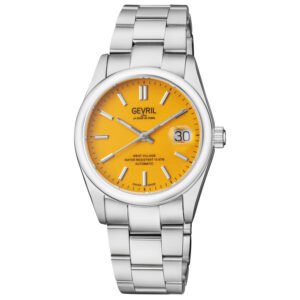 Gevril West Village Automatic Orange Dial Men's Watch 48910