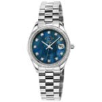 GV2 by Gevril Turin Diamond Mother of Pearl Dial Ladies Watch 12429B