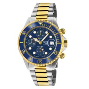 Gevril Wall Street Chrono Chronograph Automatic Blue Dial Men's Watch 4151A