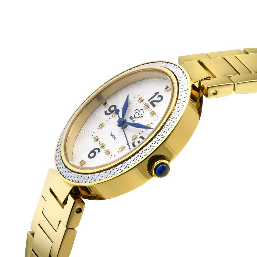 GV2 by Gevril Piemonte Quartz White Dial Ladies Watch 14201B - Image 2