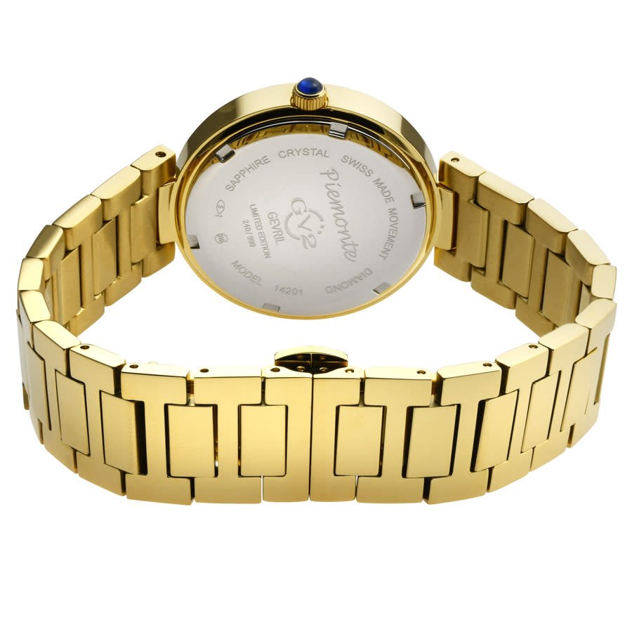 GV2 by Gevril Piemonte Quartz White Dial Ladies Watch 14201B - Image 3