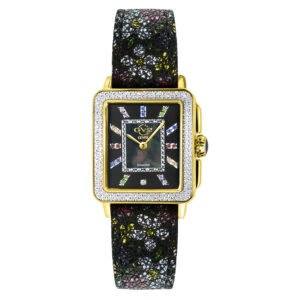 GV2 by Gevril Padova Gemstone Floral Diamond Mother of Pearl Dial Ladies Watch 12338F