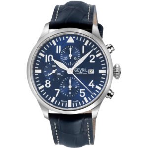 Gevril Vaughn Chronograph Automatic Blue Dial Men's Watch 47101