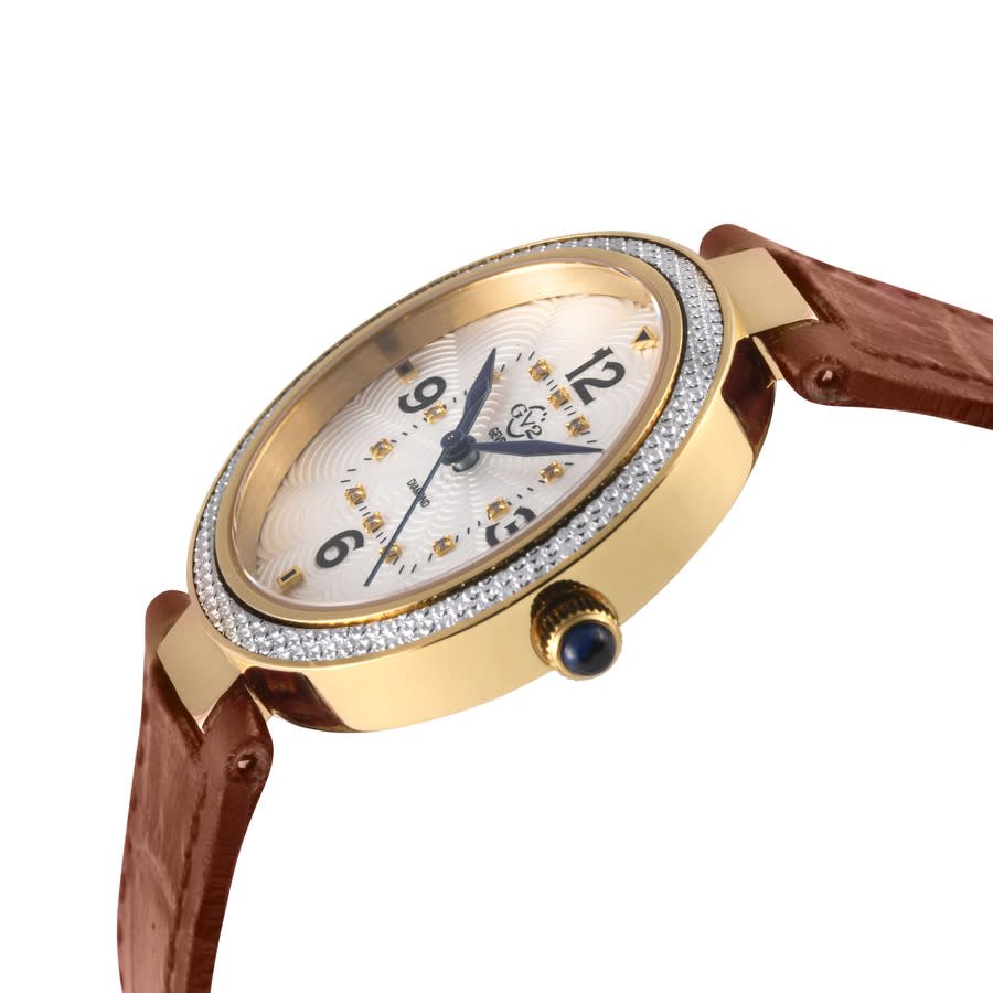 GV2 by Gevril Piemonte Quartz White Dial Ladies Watch 14203-4 - Image 3