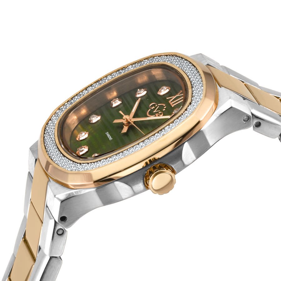 GV2 by Gevril Potente Diamond Mother of Pearl Dial Ladies Watch 18207B - Image 2