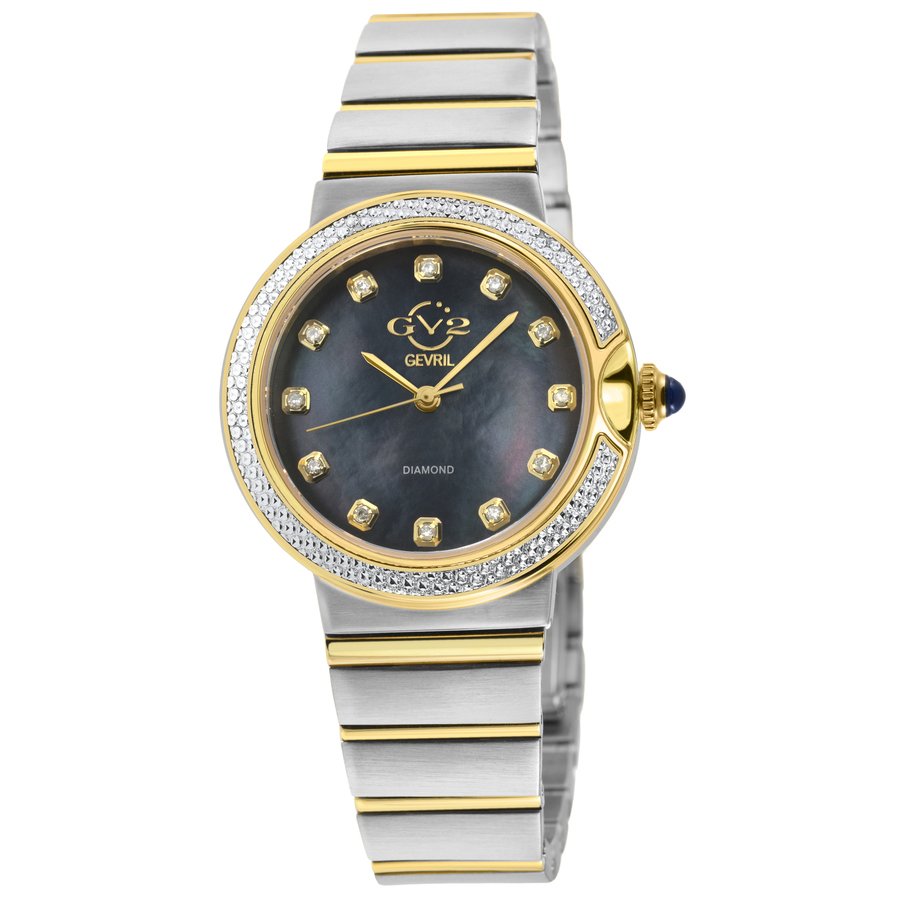 GV2 by Gevril Sorrento Diamond Mother of Pearl Dial Ladies Watch 12440B