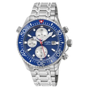 Gevril Hudson Yards Chronograph Automatic Blue Dial Men's Watch 48815B