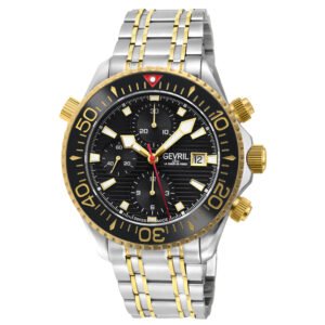 Gevril Hudson Yards Chronograph Automatic Black Dial Men's Watch 48812B