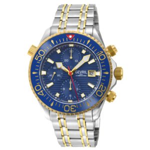 Gevril Hudson Yards Chronograph Automatic Blue Dial Men's Watch 48813B
