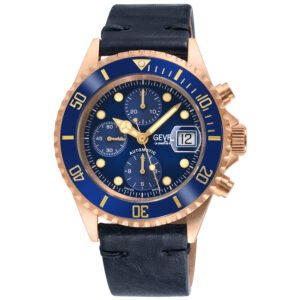 Gevril Wallstreet Chronograph Automatic Blue Dial Men's Watch 4160