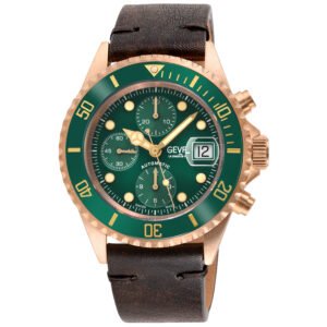Gevril Wallstreet Chronograph Green Dial Men's Watch 4166
