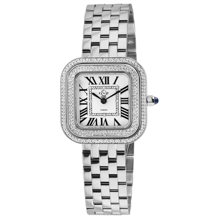 GV2 by Gevril Bellagio Quartz White Dial Ladies Watch 12130B - Image 3
