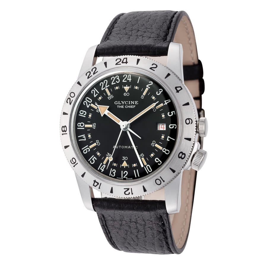 Glycine Airman Vintage The Chief Automatic Black Dial Unisex Watch GL0465