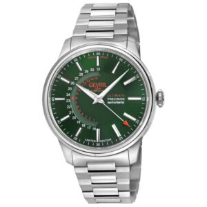 Gevril Guggenheim Automatic Green Dial Men's Watch 49204B