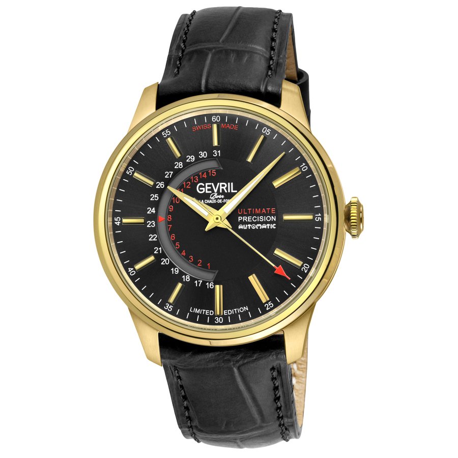 Gevril Guggenheim Automatic Black Dial Men's Watch 49203