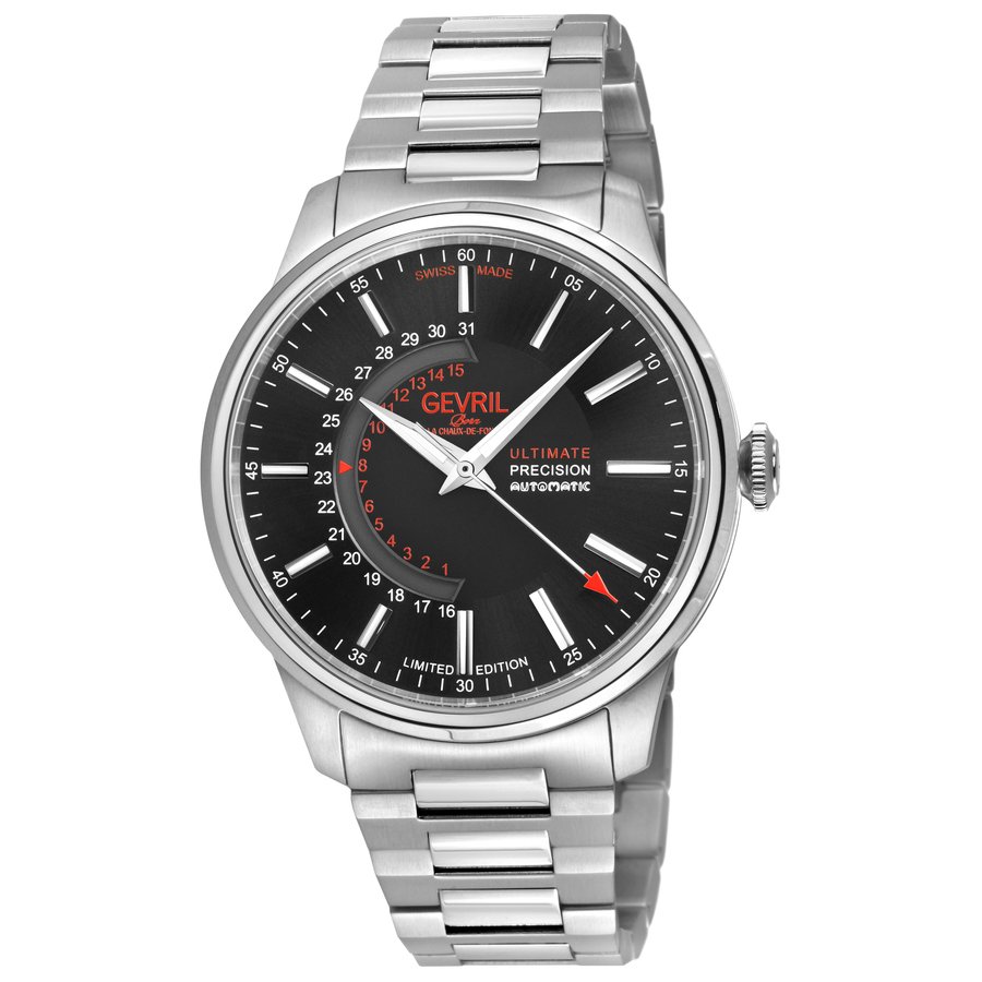 Gevril Guggenheim Automatic Black Dial Men's Watch 49200B