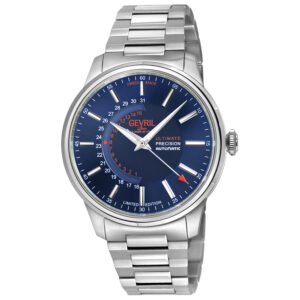 Gevril Guggenheim Automatic Blue Dial Men's Watch 49201B