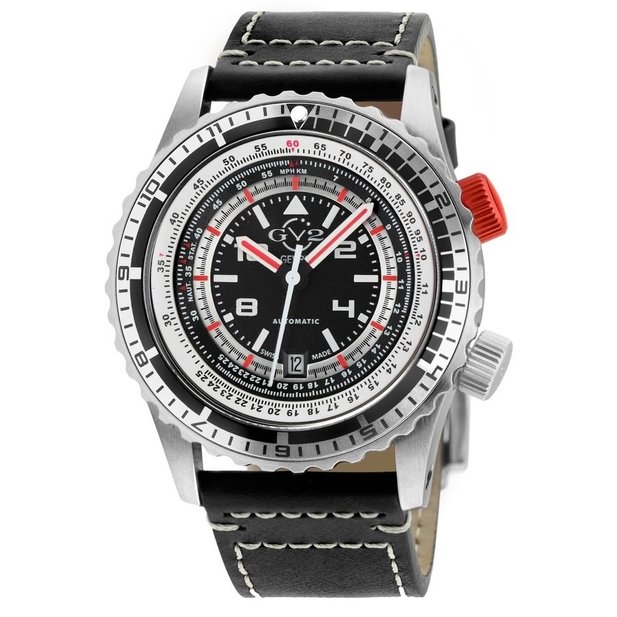 GV2 by Gevril Contasecondi Automatic Black Dial Men's Watch 3505S