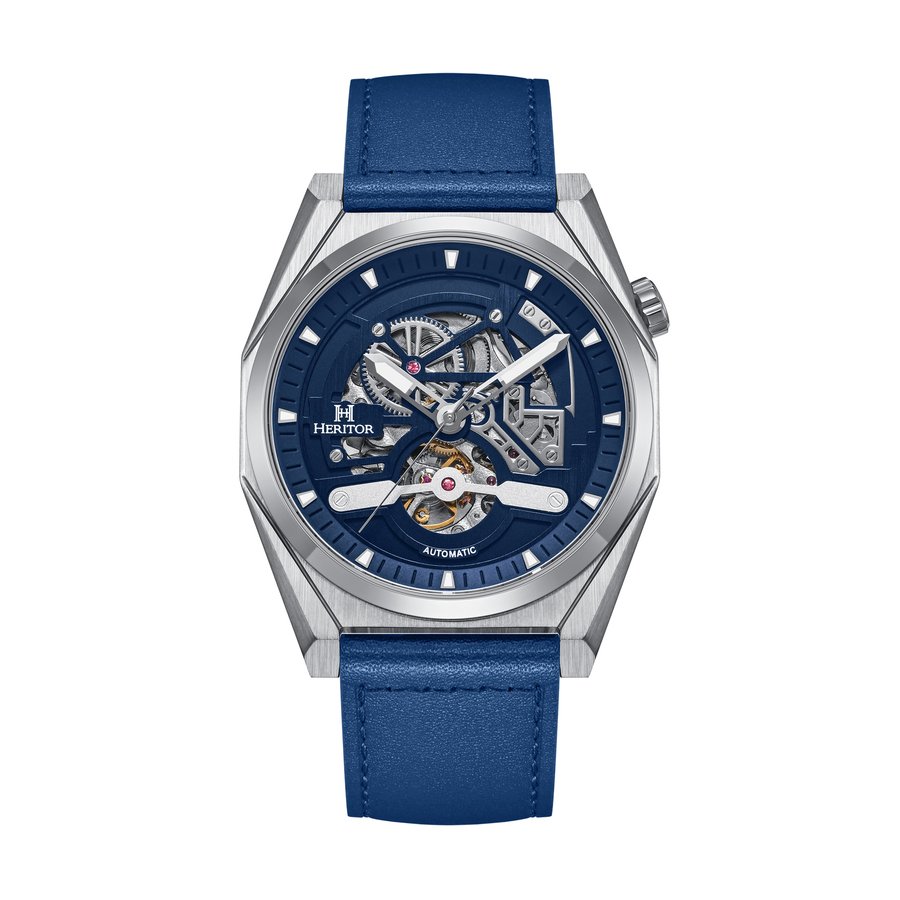 Heritor Amadeus Automatic Blue Dial Men's Watch HERHS3402