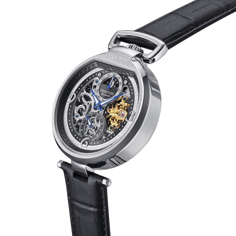 Heritor Lincoln Automatic Moon Phase Black Dial Men's Watch HERHS3601 - Image 2