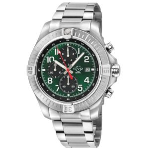 GV2 by Gevril T38 Chronograph Quartz Green Dial Men's Watch 42802B