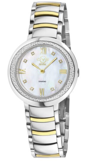 GV2 by Gevril Amalfi Diamond Mother of Pearl Dial Ladies Watch 14105B