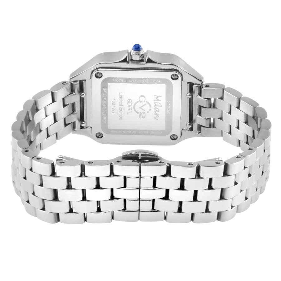 GV2 by Gevril Milan Quartz Diamond Black Dial Ladies Watch 121404B - Image 2