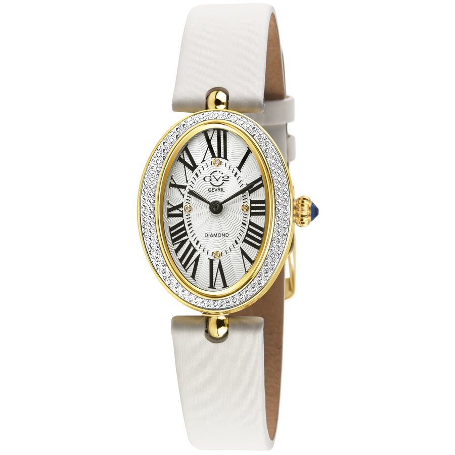 GV2 by Gevril Piazza Navona Quartz White Dial Ladies Watch 14811.2