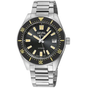 Gevril Mariner Row Automatic Black Dial Men's Watch 46900B