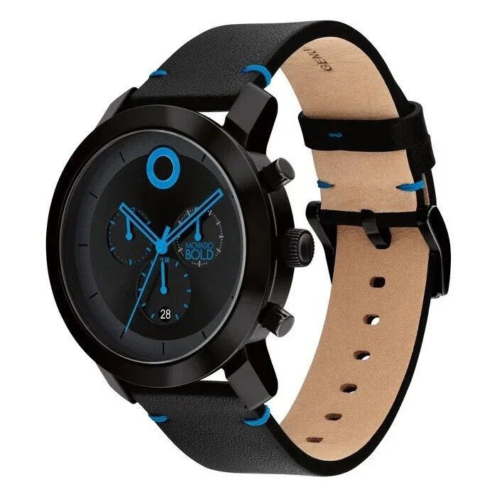 Movado Impulse Chronograph Quartz Black Dial Men's Watch 3601067 - Image 3