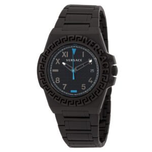 Versace Greca Reaction Quartz Black Dial Men's Watch VE3I00622