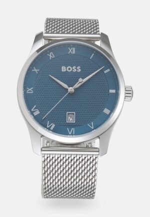 BOSS PRINCIPLE Watch silver coloured/blue