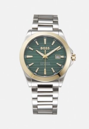 BOSS STRIKE Watch silver coloured/green
