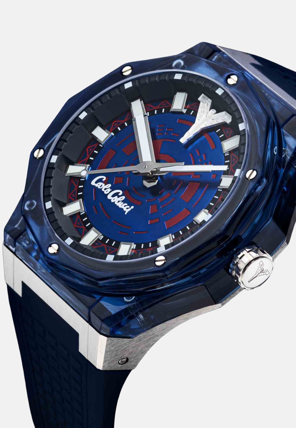 Carlo Colucci Watch blue, red - Image 4