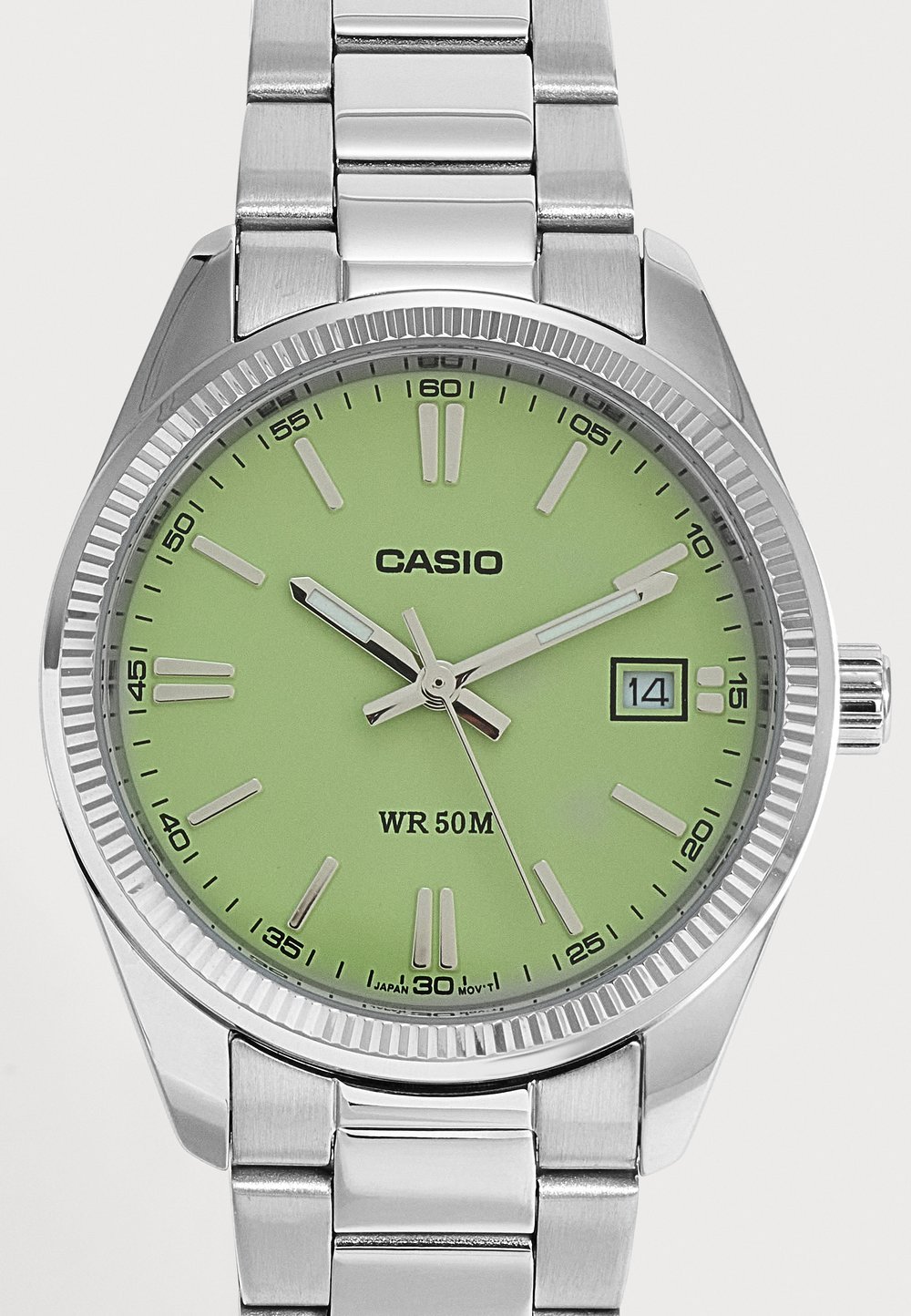 Casio UNISEX Watch silver coloured/light green