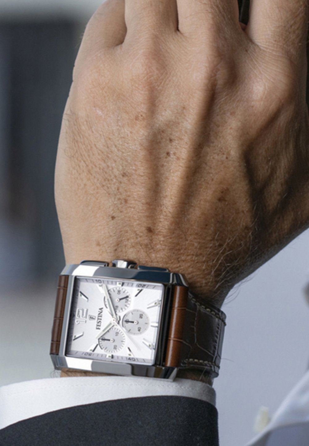 Festina TIMELESS Chronograph watch white/brown - Image 2