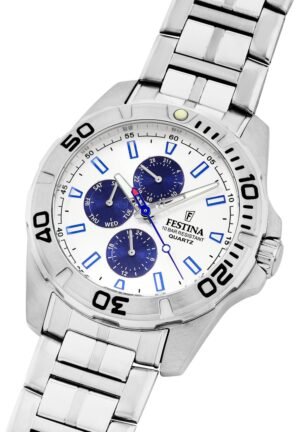 Festina MULTIFUNCION Chronograph watch silver coloured
