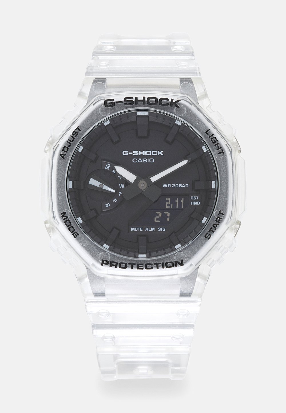 G-SHOCK WHITE SKELETON GA 2100SKE UNISEX Digital watch transparent/white