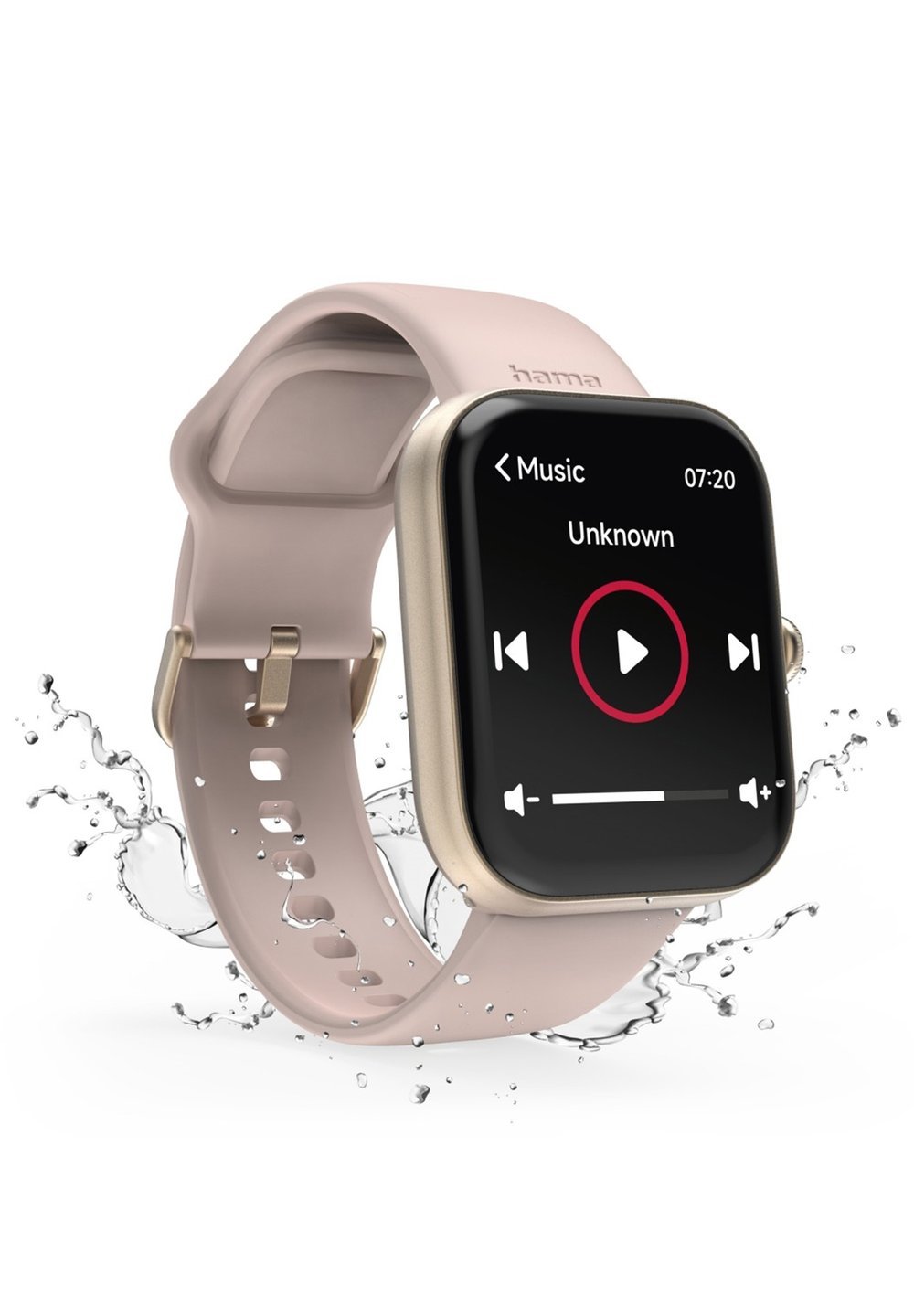 Hama SMARTWATCH 5000 TELEFONFUNKTION, WASSERDICHT, 47 MM UNISEX - Smartwatch - rosa