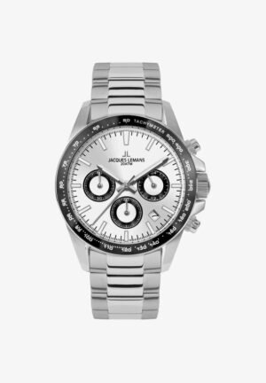Jacques Lemans LIVERPOOL Chronograph watch steel white
