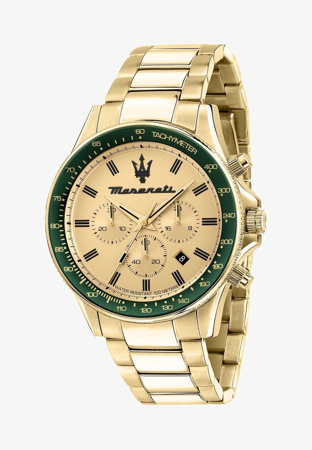 Maserati SFIDA KOLLEKTION Chronograph watch gold/grün