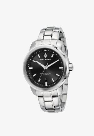 Maserati Watch schwarz und silberfarben
