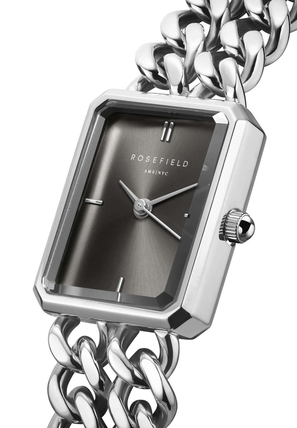Rosefield THE OCTAGON XS DOUBLE CHAIN STUDIO EDITION Watch Silver coloured - Image 3