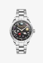 THOMAS SABO DAMENUHR MIT KOSMISCHEM ZIFFERBLATT IN SCHWARZ UNISEX Watch silberfarben  blau