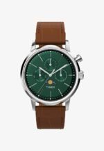 Timex Marlin® Quartz Moon Phase Chronograph watch brown