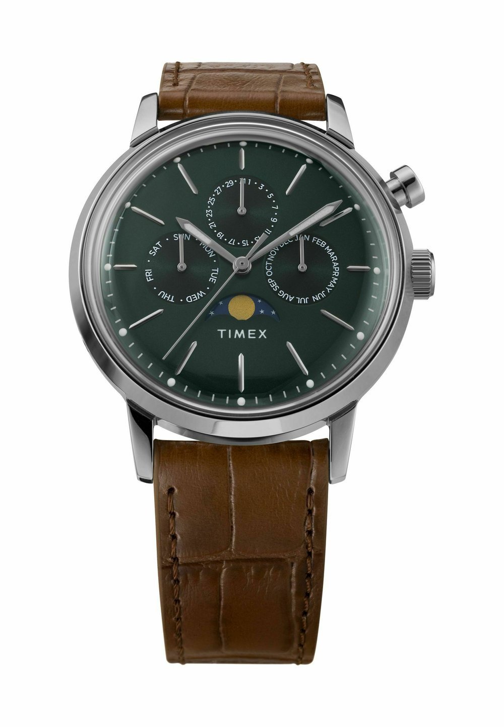 Timex Marlin® Quartz Moon Phase Chronograph watch brown - Image 3
