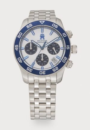 Tommy Hilfiger Chronograph watch white/silver coloured/blue