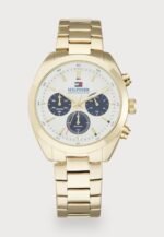 Tommy Hilfiger UNISEX Chronograph watch gold coloured/white/blue